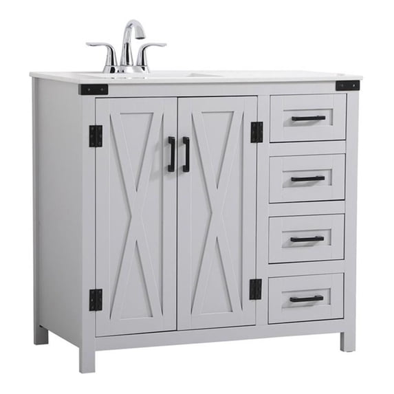 36 inch bathroom vanity in Grey