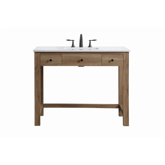 Elegant Lighting Vf14842 Hudson 42" Free Standing Single Basin Vanity Set - Wood