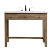 Elegant Kitchen and Bath 42 Inch ADA Compliant Bathroom Vanity In Natural Oak