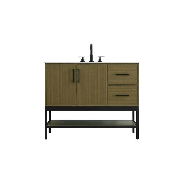 Elegant Kitchen and Bath 42 Inch Single Bathroom Vanity In Chestnut Brown