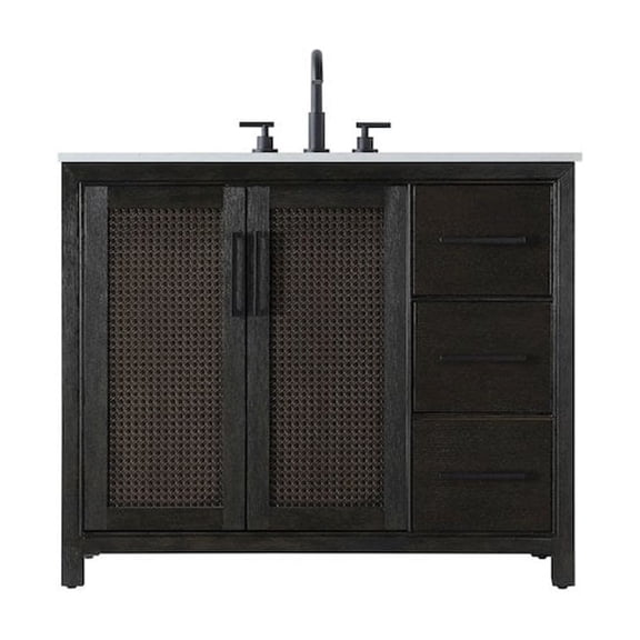 Elegant Kitchen and Bath 42 Inch Single Bathroom Vanity In Chocolate Oak