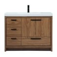 thumbnail image 1 of Elegant Kitchen and Bath 42 inch Single bathroom vanity in walnut brown, 1 of 15