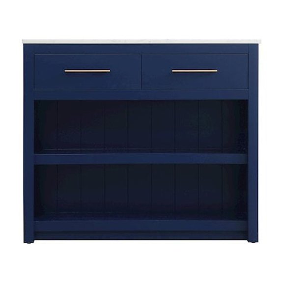 Elegant Kitchen and Bath 42 inch Kitchen Island in Blue