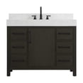 thumbnail image 1 of Elegant Kitchen and Bath 42 inch Single Bathroom Vanity In Mocha Brown with backsplash, 1 of 10