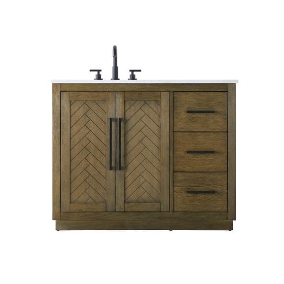 Elegant Lighting VF29042HO Chase 42" Free Standing Single Basin Vanity Set - Hazel Oak