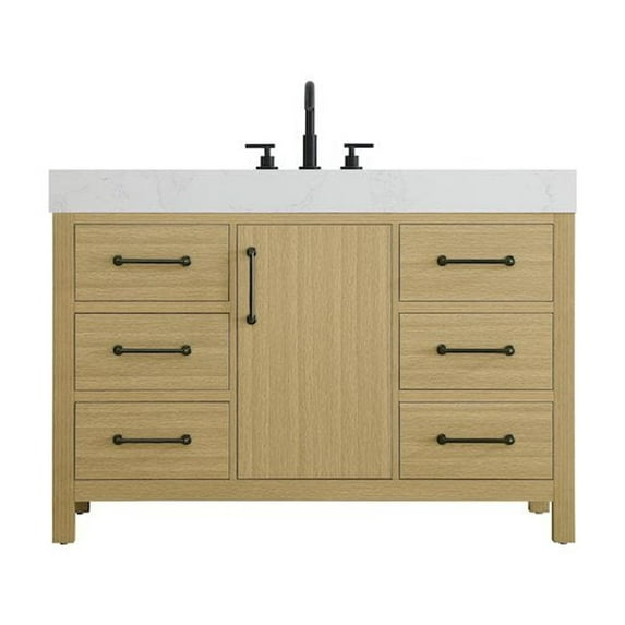 Elegant Kitchen and Bath 48 inch Single Bathroom Vanity In Honey Brown
