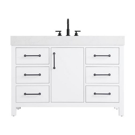 Elegant Kitchen and Bath 48 inch Single Bathroom Vanity In White