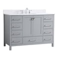thumbnail image 1 of 48 inch Single Bathroom Vanity in Gray with Backsplash, 1 of 8