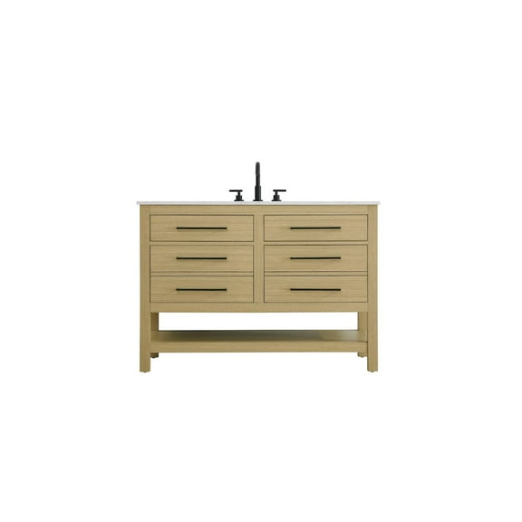 Elegant Kitchen and Bath 48 inch Single Bathroom Vanity in Honey Brown