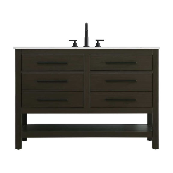 Elegant Kitchen and Bath 48 inch Single Bathroom Vanity in Mocha Brown