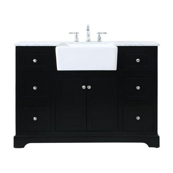 Elegant Kitchen and Bath 48 inch Single bathroom vanity in black