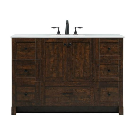 Elegant Kitchen and Bath 48 inch Single bathroom vanity in expresso