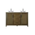 thumbnail image 1 of Elegant Lighting VF29554DHO Alina 54" Free Standing Double Basin Vanity Set - Hazel Oak, 1 of 7