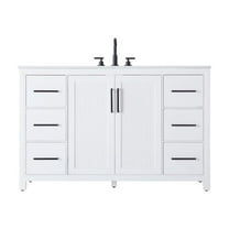 Elegant Kitchen and Bath 54 Inch Single Bathroom Vanity In White