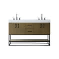 thumbnail image 1 of Elegant Lighting VF29254DMCB Caroline 54" Free Standing Double Basin Vanity Set - Brown, 1 of 7