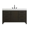 thumbnail image 1 of Elegant Kitchen and Bath 54 inch Single Bathroom Vanity In Mocha Brown, 1 of 10