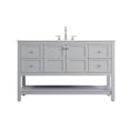 thumbnail image 1 of Elegant Lighting VF16454GR Theo 54" Free Standing Single Basin Vanity Set - Grey, 1 of 7