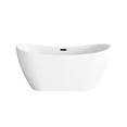 thumbnail image 1 of Elegant Kitchen & Bath BT30459GW-MBK 59 in. Oval Bathtub, Glossy White with Matte Black Trim, 1 of 8