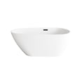 thumbnail image 1 of Elegant Kitchen & Bath BT30259GW-MBK 59 in. Bathtub, Glossy White with Matte Black Trim, 1 of 8