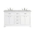thumbnail image 1 of Elegant Decor Americana 60" Wood Double Bathroom Vanity in White, 1 of 13