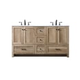 thumbnail image 1 of Elegant Lighting VF2860DNT Soma 60" Free Standing Double Basin Vanity Set - Wood, 1 of 7