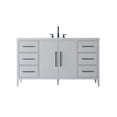 thumbnail image 1 of Elegant Lighting VF29360GR Millie 60" Free Standing Single Basin Vanity Set - Grey, 1 of 7