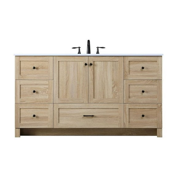 Elegant Kitchen and Bath 60 Inch Single Bathroom Vanity In Mango Wood