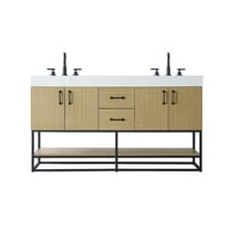 Elegant Lighting Vf29260d Caroline 60" Free Standing Double Basin Vanity Set - Brown