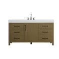 thumbnail image 1 of Elegant Kitchen and Bath 60 inch Single Bathroom Vanity In Chestnut Brown, 1 of 10