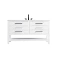 thumbnail image 1 of Elegant Kitchen and Bath 60 inch Single Bathroom Vanity in White, 1 of 10