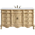 thumbnail image 1 of Elegant Lighting VF101S60AB-VW Danville 60" Free Standing Single Basin Vanity Set - Beige, 1 of 7