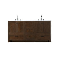 Elegant Lighting Vf2866d Soma 66" Free Standing Double Basin Vanity Set - Expresso
