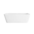 thumbnail image 1 of Elegant Kitchen & Bath BT30667GW-WHT 67 in. Rectangle Bathtub, Glossy White with Polished White Trim, 1 of 8