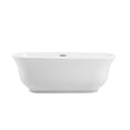 thumbnail image 1 of Elegant Kitchen & Bath BT10267GW-BNK 67 in. Soaking Bathtub, Glossy White with Brushed Nickel Trim, 1 of 8