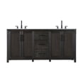 thumbnail image 1 of Elegant Kitchen and Bath 72 Inch Double Bathroom Vanity In Chocolate Oak, 1 of 7
