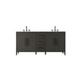 thumbnail image 1 of Elegant Kitchen and Bath 72  Inch Double Bathroom Vanity In Mocha Brown, 1 of 13