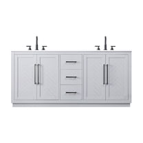 Elegant Kitchen and Bath 72 inch Double Bathroom Vanity in Grey