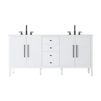 Elegant Kitchen and Bath 72 inch Double Bathroom Vanity in White
