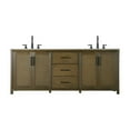 thumbnail image 1 of Elegant Kitchen and Bath 84 Inch Double Bathroom Vanity In Hazel Oak, 1 of 7