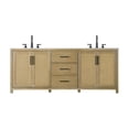 thumbnail image 1 of Elegant Kitchen and Bath 84 Inch Double Bathroom Vanity In Linen Oak, 1 of 7