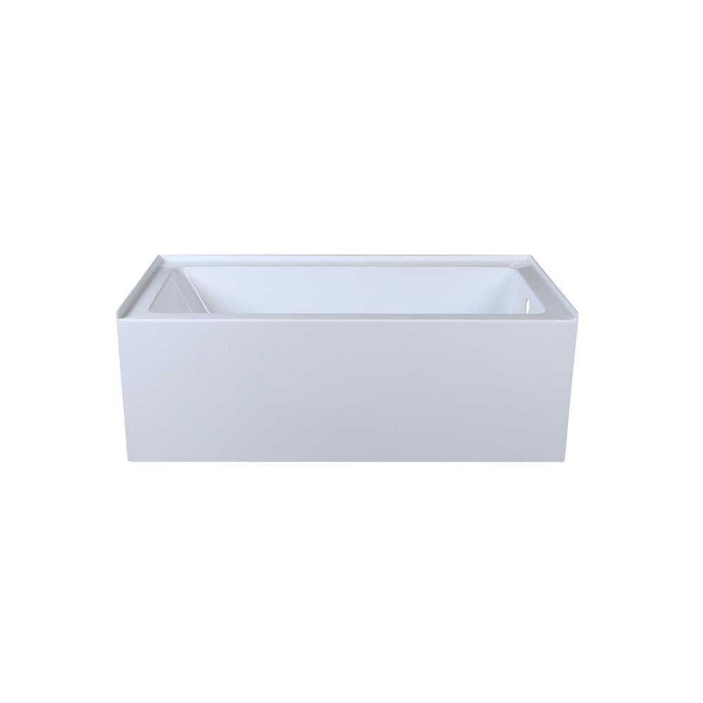 Niklaus 60'' x 30'' Glossy White Acrylic Alcove Bathtub
