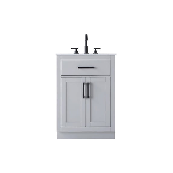 Elegant Kitchen and Bath Alden 24 Inch Single Bathroom Vanity In Grey