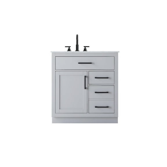Elegant Kitchen and Bath Alden 32 Inch Single Bathroom Vanity In Grey