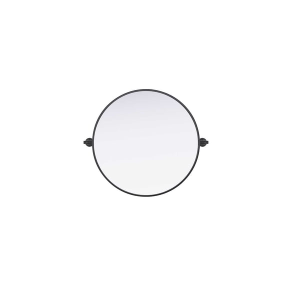 Elegant Kitchen and Bath Amoura 24x24 Pivot Mirror in Black