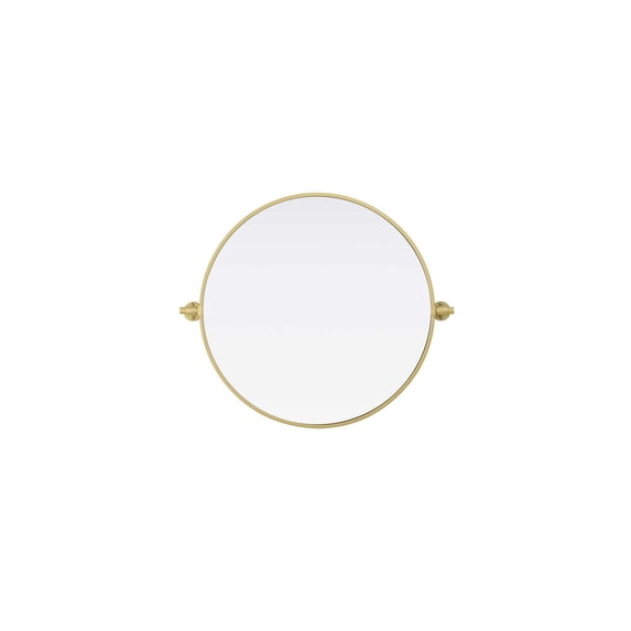 Elegant Kitchen and Bath Amoura 24x24 Pivot Mirror in Brass