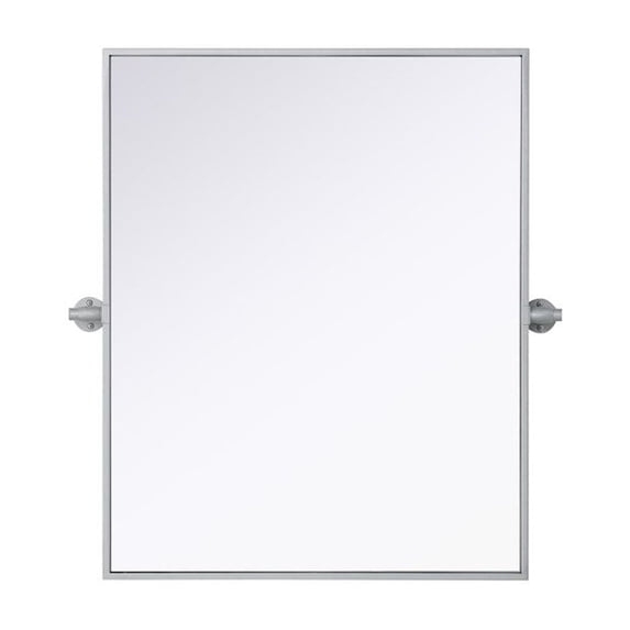 Elegant Kitchen and Bath Amoura 24X30 Pivot Mirror In Silver