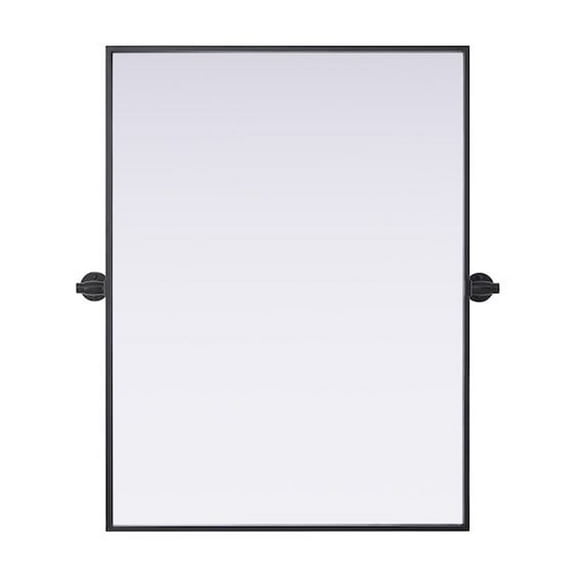 Elegant Kitchen and Bath Amoura 24X32 Pivot Mirror In Black