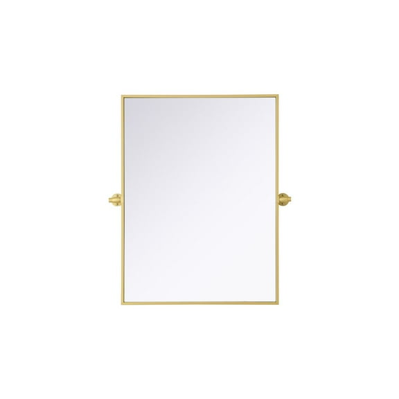 Elegant Kitchen and Bath Amoura 24X32 Pivot Mirror In Brass