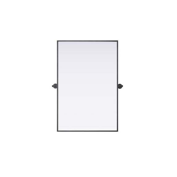 Elegant Kitchen and Bath Amoura 24X36 Pivot Mirror In Black
