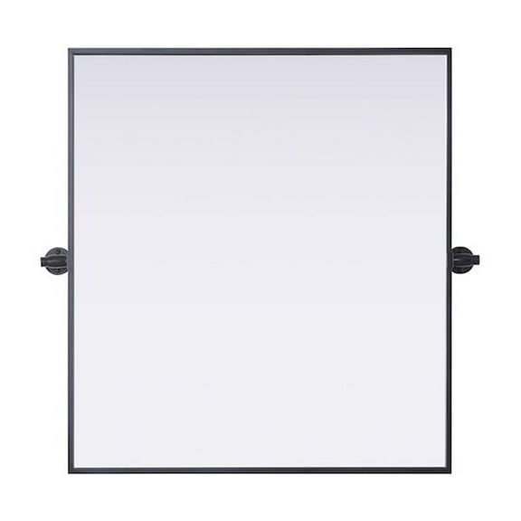 Elegant Kitchen and Bath Amoura 27X30 Pivot Mirror In Black